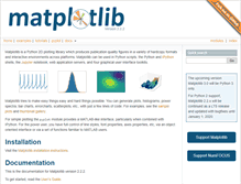 Tablet Screenshot of matplotlib.org